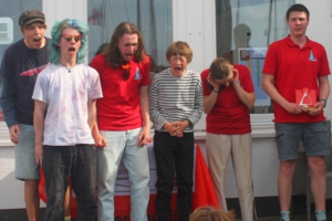 Die Crew der Möwe bei der Siegerehrung der JWK